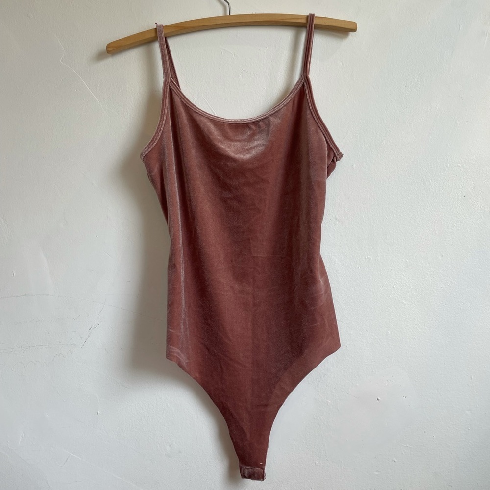 ASOS | Pink velvet bodysuit
